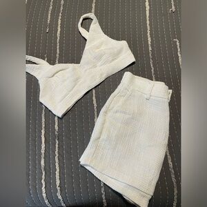 Melbourne Two Piece Set - Twill Two Piece Short Set in White